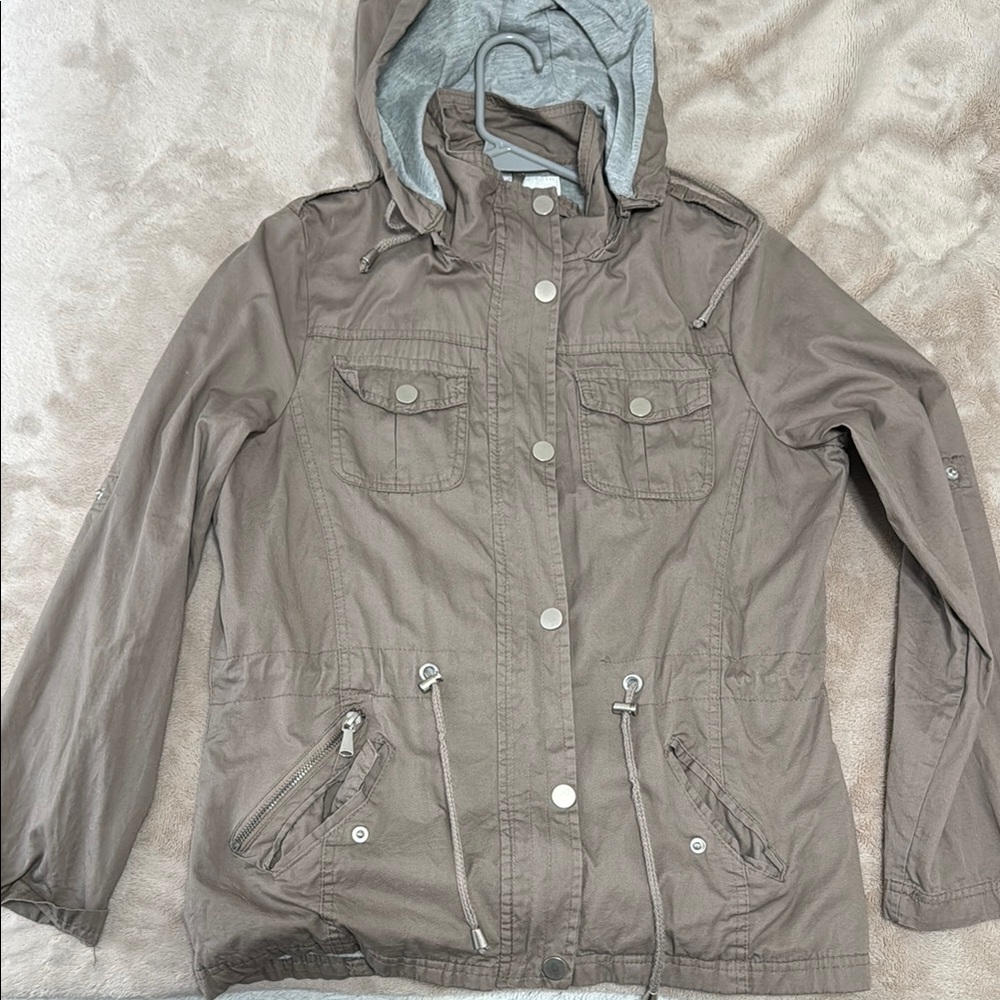 YMI Tan Utility Jacket with Durable Design